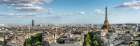 Paris France Aerial City Panoramic Skyline View With Eiffel Tower Art Print