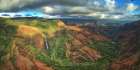 Explore The Majestic Waimea Canyon: Stunning Waterfall Views In Hawaiis Grand Canyon Of The Pacific Art Print