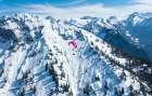 Experience Thrill Of Winter Paragliding Over Snowy Mountain Peaks: Breathtaking Views And Await Art Print