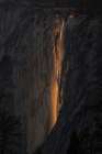Experience Breathtaking Beauty Of Yosemites Firefall: Natures Annual Spectacle Where Sunlight Fire Art Print