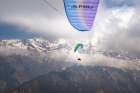 Paragliding In The Majestic Himalayan Mountains Art Print