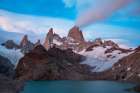 Majestic Fitz Roy Mountain Peaks At Sunrise: Discover Breathtaking Beauty Of Patagonias Iconic Park Art Print