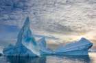 Sculpted Icebergs, Port Charcot, Antarctica. Art Print