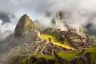 Morning Fog And Clouds Reveal Machu Picchu, Ancient \Lost City Of The Incas\, 1400 Ca, 2400 Meters Art Print