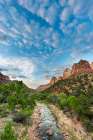 Landscape Of The Virgin River, Zion Canyon National Park, Utah Art Print