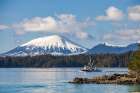 Commercial Fishing Boat Cape Purse Seiner, Passes By Mount Edgecumbe, Sitka Sound, Southeast, Alaska Art Print