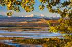 Mt. Hess And Mt. Deborah, Alaska Range, Tanana River Foreground, Interior Alaska Art Print