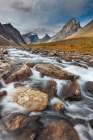 Morning Light On Xanadu, Arial And Caliban Peaks, Arrigetch Creek, Gates Of Arctic National Alaska. Art Print