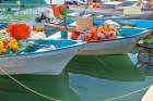 North America, Mexico, Nayarit, Bahia De Banderas, Nuevo Vallarta. Fishing Boats Tied To Dock. Art Print
