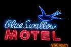 Tucumcari,New Mexico. Famous Blue Swallow Motel On Route 66. Property Released Art Print