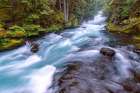 Mckenzie River Rapids, Sahalie Falls, Oregon Cascade Range, Willamette National Forest, Oregon, USA. Art Print