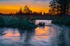 Sunrise, Deschutes River, Big Eddy, Deschutes National Forest, Deschutes County, Oregon, USA Art Print