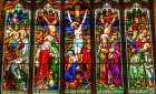 Jesus Crucifixion Mary John Stained Glass Basilica St Giles Cathedral Edinburgh Scotland Art Print