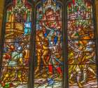 Assasination James Stewart Earl Of Moray Regent Of Scotland Stained Glass Basilica St Scotland Art Print
