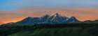 USA, Wyoming, Yellowstone National Park. Panoramic Sunset Over The Gallatin Range. Art Print