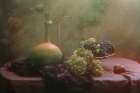 Still life with Grapes and Melon Art Print