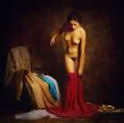 Maris undressing Art Print
