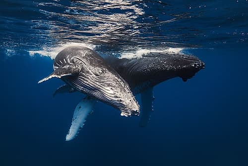 Humpback Whale family! Art Print