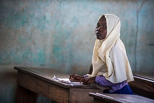 African school girl Art Print