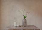 Still life with milk Art Print