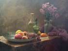 Still Life With Lilac Flowers Art Print
