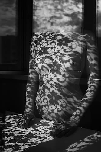 Lace And Clouds Figurative Print