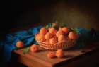 Still life with apricots Art Print