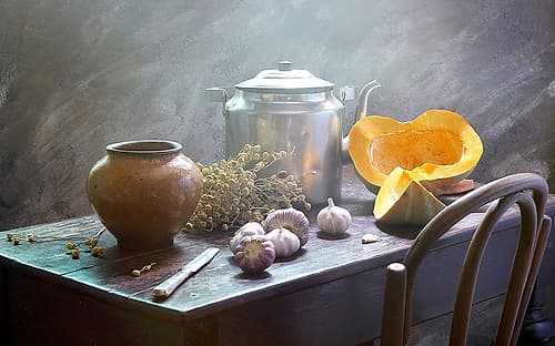 Still Life With Pumpkin Art Print
