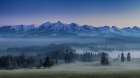 When silence is sneaking below the mountains Art Print by Peter Svoboda