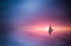 Sailing Across The Lake Toward The Sunset Art Print