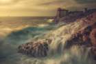 GOLDEN STORM Art Print