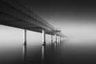 WAY TO INFINITY (bw) Art Print