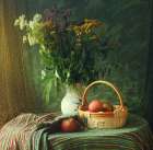 Flowers and Apples Art Print
