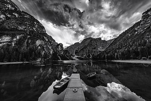 Braies Shades Of Grey Coastal Print