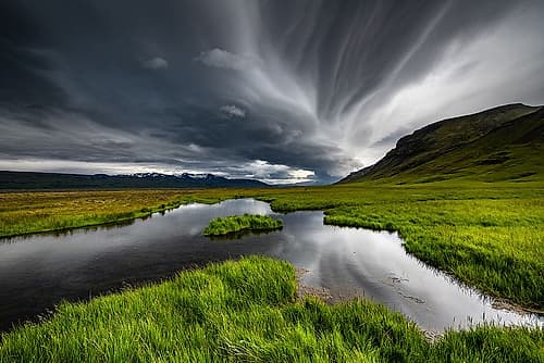 Stormy Iceland Lake Coastal Print