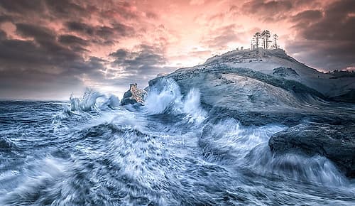 Crashing Sea Cape Kiwanda Coastal Print