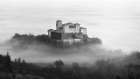 Castle over the fog Art Print