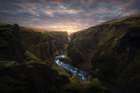 Sunrise at the Canyon Art Print