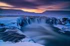 Wintry Waterfall Art Print