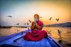 Pray of Sadhu Art Print