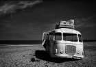 Beached Bus Art Print