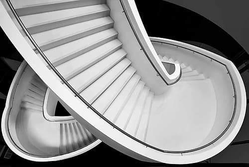 BandW Staircase Art Print by Henk Van Maastricht