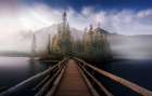 Briege to fog Coastal Print