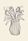 Vase Sketch Art Print