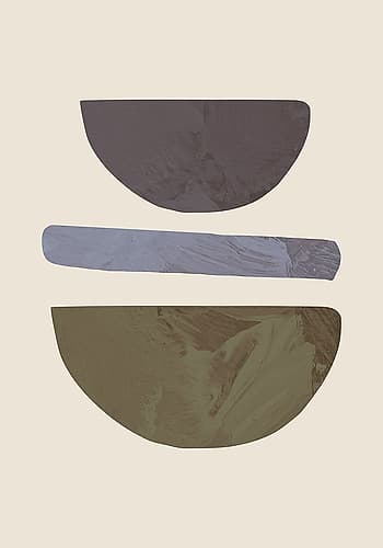 Collage 02 Beige Art Print