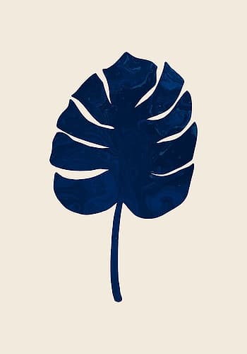 Monstera Marble Blue Art Print by 1x Studio