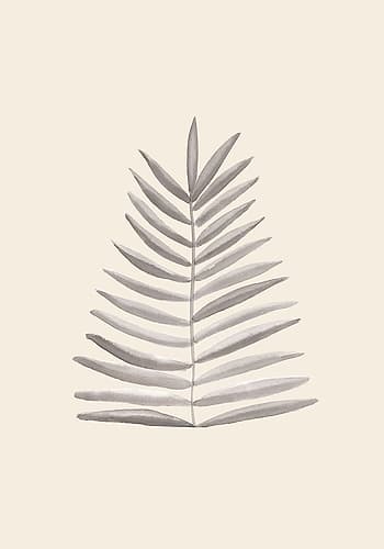 Palm Leaf Ink Art Print