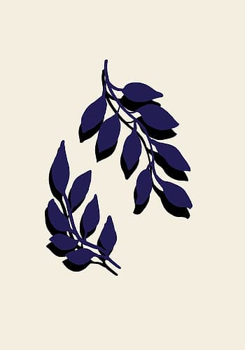 Blue Twigs Art Print