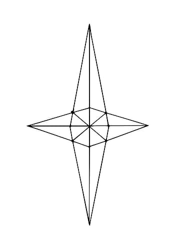 Grid Star White Art Print by 1x Studio II