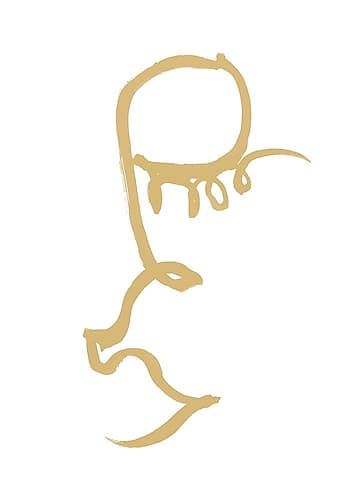 Half Face Gold Art Print
